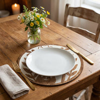 Round Placemat Festive Design Easter Placemat Washable Round Table Mat for Party Hosts, Home Stylists, Holiday Parties, Kitchen, Family Gatherings