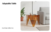 Sofa Side Table Space-Saving Waterfall Side Table Modern Design for Home Office
