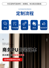 a5笔记本定制logo高颜值简约搭扣商务加厚软皮本子记事本礼盒套装