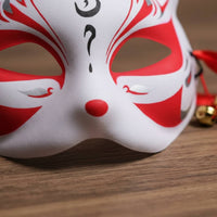Japanese Canine Mask Cute Design Kitsune Mask Lightweight for Themed Parties