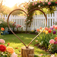 Rustic Metal Heart Garden Stake