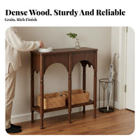 Minimalist Design Narrow Two-Shelf Entryway Table Space-Saving 2-Tier sideboard Table adaptable Use Hallway Stand Sturdy and long-lasting for homeowners, Apartment Dwellers, Interior Designers, Living Room, Behind Sofa, Office, Bedroom