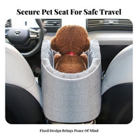 2-in-1 Design Center Console Cat Bed Soft Fabric Interior Center Console Dog Car Seat Soft Padded for Road Trips, Daily Commutes