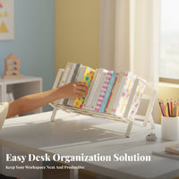 2-Tier Wire Rack unrestrictedstanding desktop Shelf multifunctional for Office Workers