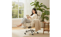 Ergonomic Reclining Office Chair Adjustable High Back Desk Chair Washable Furniture Comfortable for Telecommuting Workers
