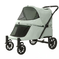 Folding Dog Stroller Single-Action Fold Soft-Sided Pet Stroller Ventilated