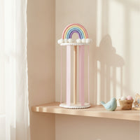 Hair Clip Storage Rack Tabletop Hair Clip Stand Barrette Holder Rainbow Pastel for Girls, Nursery, Bedroom