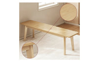 Backless Dining Bench Minimalist Dining Room Bench Space-Saving Furniture Natural for Kitchen