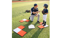 4 Pieces Base Set with Scoring Plate Padded Softball Base Set Baseball Bases Lightweight Throw down Bases Weather-Resistant
