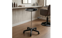 Rolling Salon Cart with Beverage Holder  Styling Station with Wheels Storage Surface Beauty Furniture