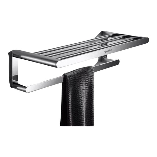 Towel Rack, Brass Double Bar, Wall-Mounted, Rustproof
