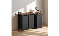 Laundry Sorter with Shelf Industrial Basket Rustic for Bathroom