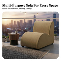 Caterpillar-Shaped Lounge Chair Soft Fabric Upholstery Upholstered Lounge Chair Ergonomic Shape No Assembly Required for Bedroom