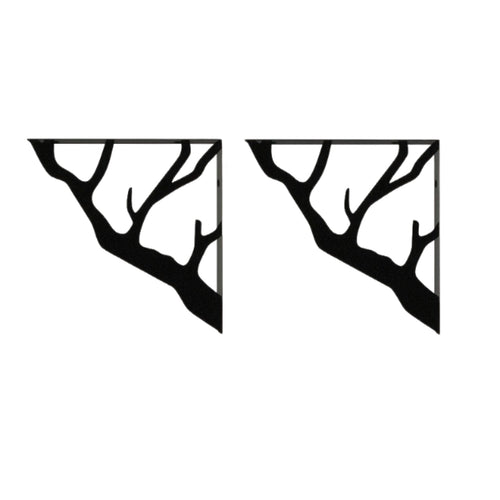 2 Pieces Tree Branch Shelf Bracket Space-Saving Home Hardware