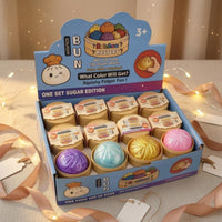 12 Pieces Bun-Shaped Stress Toy Glittery Dumpling Squishy Desk Decor