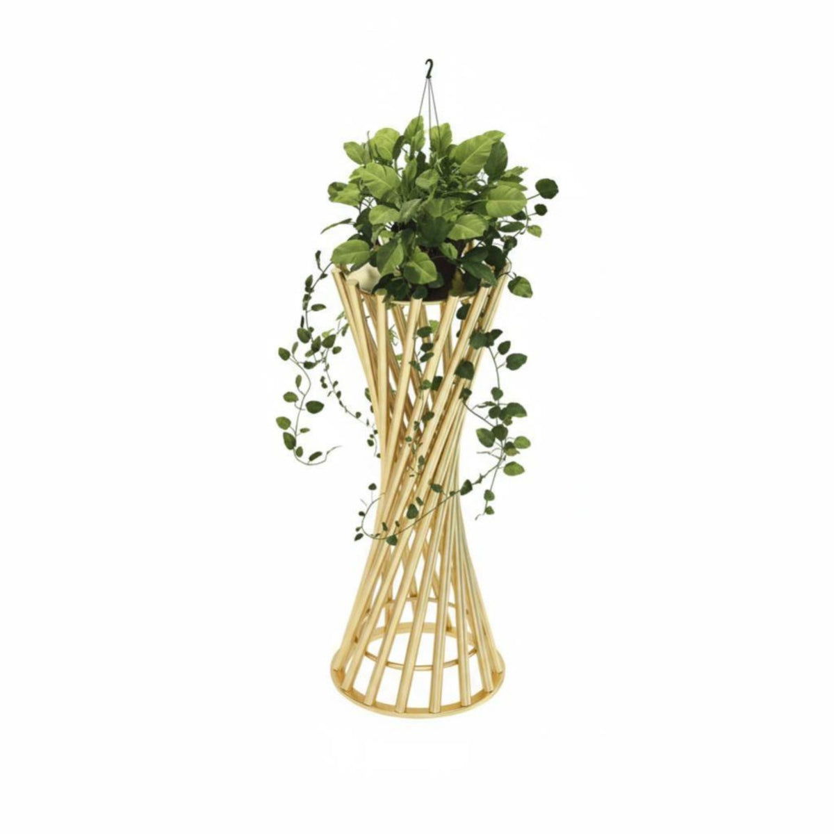 Metal Pot Stand Light Luxury Aesthetic Twisted Pedestal Stand Nordic Design
