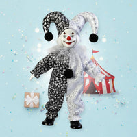 Ceramic Clown Figurine Gift Home Decor High Quality for Display Shelf