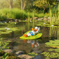 Duck Foliage Buoy Cute Outdoor Decor Lifelike for Aquatic Aquarium