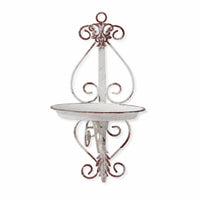 Decorative Iron Shelf Brown Edging Wall Mounted Heart Wall Space Saving