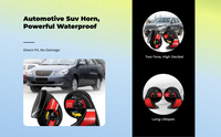 12V waterproof car horn, double-tone