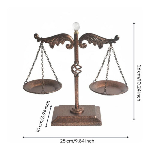 Vintage Cast Iron Scale Antique Finish Decorative Balance Scale Gift Idea Vintage Balance Sculpture for Entryway