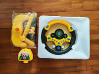 Simulated Car Steering Wheel Toy for Kids Early Learning Educational Toy for Backseat