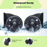 Electric Car Horn, High/Low Tone, Waterproof, for Sedan, SUV
