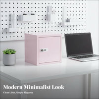 Mini Metal Locker Compact Design Desktop Storage Locker Ready to Use for Bedroom