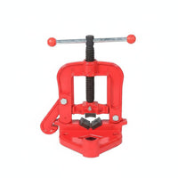 V-Shaped Jaw Heavy Duty Pipe Vise Reinforced Base Bench Pipe Vise High Carbon Steel Hand Tool for Professionals, Workshop, Repair Shop