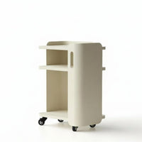 2-Tier Rolling Side Table Multi-Functional 2-Tier Rolling Table space-efficient Design