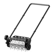 Pull-Behind Lawn Aerator Heavy-Duty Tow-Behind Tine Aerator Steel Soil Loosener for Gardeners