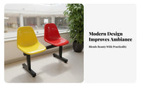 Gang Chair Easy to Clean Waiting Room Bench Sturdy Airport Seating Bench for Customers, General Public, Shopping Malls, Airports