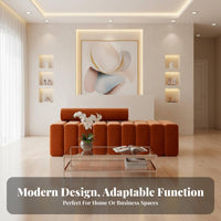 End-of-Bed Bench Multi-Functional Wavy Seat Ottoman Multipurpose Design Thick Padded padding for Homeowners, Interior Designers