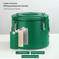 Lianshang Plastic Insulated Bucket Set with Lids (Orange, 4 Pieces)