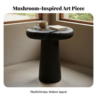 Wabi-Sabi Design Toadstool-Shaped-Shaped Seat Natural Wood Texture Toadstool-Shaped-Shaped Table Rustic Aesthetic Side Stool Multi-Purpose for Interior Designers, Boutique Business Owners, Homestay, Living Room, Entryway, Bedroom