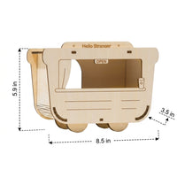 Decorative Design Hamster House and Hamster Hide, Wood Plywood Construction for Small Companions, Assembly Required Wood Habitat