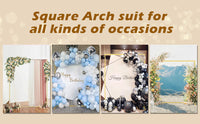 Metal Square Arch Stand for Wedding Decoration, Iron Frame, Gold Color