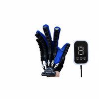 Adjustable Intensity Robotic Rehabilitation Glove Digital Display Controller Robotic Rehab Glove Mirror Mode Electric Finger Exerciser Portable Design for Elderly, Home Use