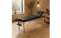 Folding Massage Table Sturdy Folding Massage Bed Wooden Frame Well-Being Furniture for Salon