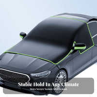 Windshield Cover with Side Mirror Covers | Drawstring Storage Pouch, Windshield Cover with Mirror Covers, for Winter