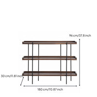 Multi-Tier Open Bookcase Wrought Iron Frame Industrial Design Bookshelf Minimalist Design Industrial Bookshelf for Collectors