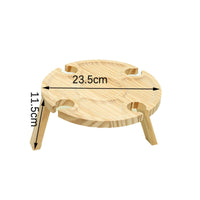 Round Wood Sofa Tray Multi-Purpose Home Accessory Polished Surface