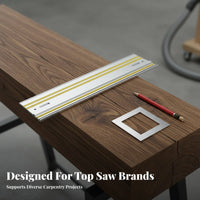 Circular Saw Guide Rail Wide Compatibility Track Saw Guide Portable Cutting Jig Chip-Splinterless Cuts Power Tool Accessory