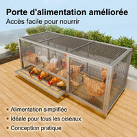 Enclosure for Rabbits, Rodents and Puppies, Thickened Metal Dog Playpen 58 × 62 cm, Indoor Outdoor Cage with Openable Roof and Side Doors