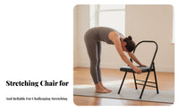 Long-Lasting Iyengar Mind-Body Practice Chair Sturdy Structure Mind-Body Practice Pose Support Chair Reinforced Foldable Exercise Stool Anti-Slip for Professionals, Beginners, Home Practice