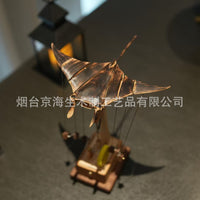 厂家直销魔鬼鱼齿轮手工木制桌面摆件家居生日礼物实木创意