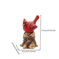 Songbird Bird Ornament Decorative Piece Resistant Tree-Stump Bird Ornament Textured for Indoor Display