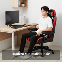 Reclining Ergonomic Chair with Pillows Minimalist Design Gaming Seat for Bedroom