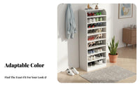 Multi-tier Shoe Rack Vertical Organizing Shelf Narrow Space-saving Storage E0-grade Material Rounded Corner Suitable for Apartment Dwellers Homeowners Entryway Hallway Bedroom