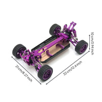 Metal RC Car Upgrade Frame Sturdy Structure RC Car Chassis Frame Heavy Duty Hobby Vehicle Parts for Racers, Rough Terrain